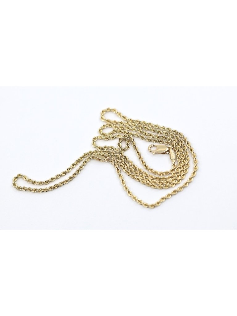 Unique 10k Karat Solid Yellow Gold Designer Rope Chain Necklace  2025 Length